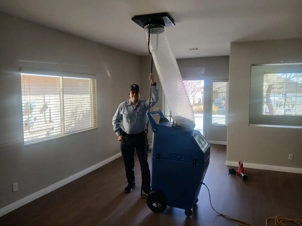 Professional Dryer Vent Cleaning work inside a Caln home